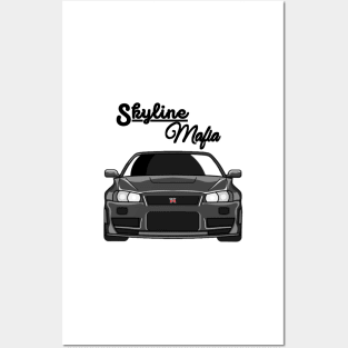 Skyline r34 gtr Posters and Art